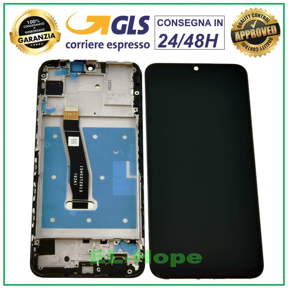 DISPLAY LCD PER FRAME HUAWEI P SMART 2019 POT-LX1 LX2 AL00 TOUCH SCREEN VETRO - Immagine 1 di 1