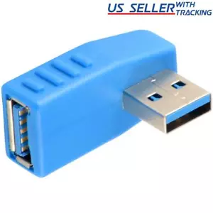Right Angle USB 3.0 to Left Facing Vertical Female Adapter Coupler Connector - Picture 1 of 1