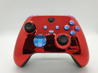 Xbox Series X S Controller Faceplate Front Shell Housing Custom Chrome Red - Image 1 of 3