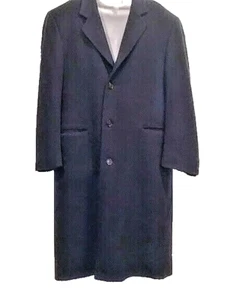 Men's 100% Cashmere Overcoat Top Coat England Private Stock Bloomingdales 46 - Picture 1 of 10