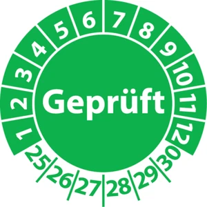 Prüfplakette Geprüft, Prüfaufkleber, Prüfetikett, Plakette - Picture 1 of 14