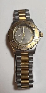 TAG HEUER 3000 Profesional de Colección 934-213 (Hecho en Suiza) Plata y Oro RARO - Imagen 1 de 8