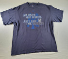 Majestic T Shirt "My Dad's Old School Just Like The Yankees" New York Navy XL