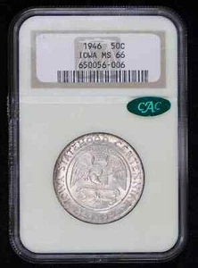 1946 P Classic Commemorative Iowa Centennial NGC MS-66 CAC CAC - Picture 1 of 4