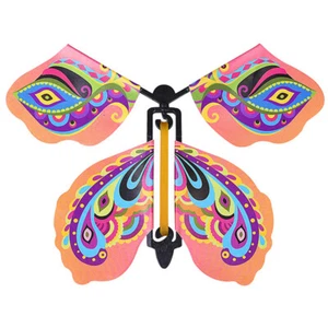 10x Magic Wind Up Flying Butterfly Powered Magic Fairy Flying Toy Surprise Gift - Photo 1/5