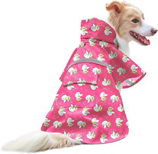 Large Dog Raincoat Adjustable - Pet Unicorns Water Proof Clothes Lightweight ...