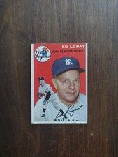 1954 Topps #5 Ed Lopat  New York Yankees NO CREASES 