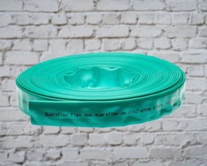 Quarzflex Flachschlauch  3-teilig Abwasserschlauch Grün 1" / 1 1/4" / 1 1/2" /2" - Bild 1 von 3