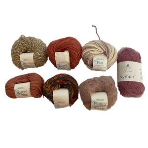 Berroco Merino Wool Llama Alpaca Yarn Mixed Lot of 7 Rozetti Yarns Knit Crochet - Picture 1 of 10