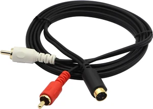 S-Video 4-poliges Mini-DIN-Y-Splitter kabel, vergoldete Kombination 4-poliges Mi - Bild 1 von 7