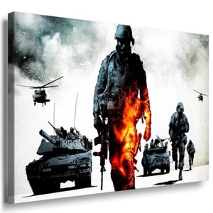 Battlefield Staub Krieg Game Leinwandbild / AK Art Bilder / Leinwand Bild TOPXXL - Bild 1 von 5
