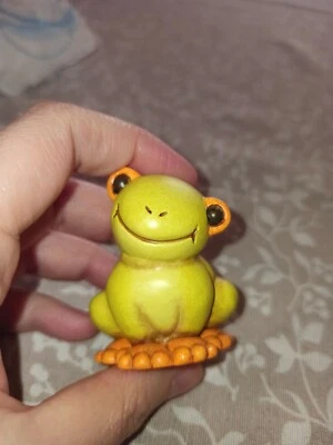 Thun piccola rana Ranocchia ranocchietta verde e arancione simpatica - Immagine 1 di 4