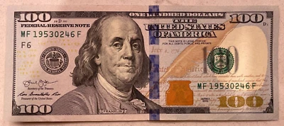 2013 $100 Fancy Serial Number BIRTHDAY Anniversary Note #1953 0 24 6 - Image 1 of 2