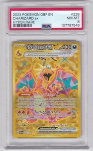 2023 POKEMON OBF EN-OBSIDIAN FLAMES HYPER RARE 197/228 CHARIZARD EX PSA 8 - Picture 1 of 2