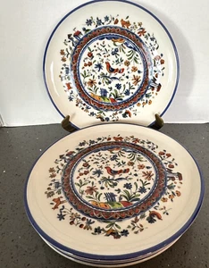 Vier italienische Ceramica Cuore Aufkleber Teller Mittagessen Salatteller 9" Durchmesser EUC - Bild 1 von 7