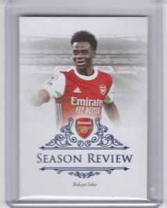 2021 Futera Unique Arsenal Season Review Blue #12 Bukayo Saka 9/9 - Picture 1 of 2