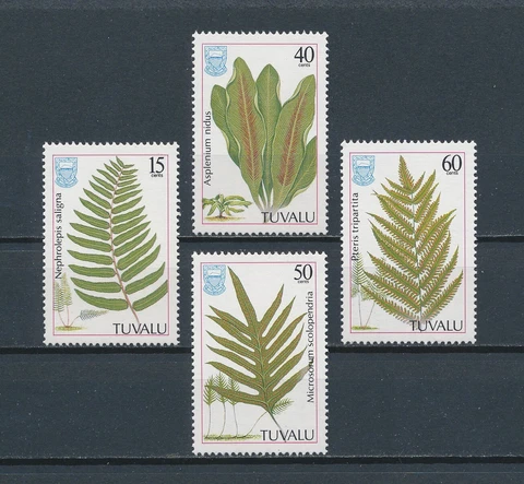 Tuvalu  438-41 MNH, Ferns, 1987 Cover