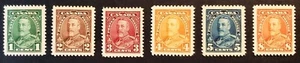 Stamps Canada Mint: #217-222 1c-8c Geo. V Pictorial Issue set of 6 VF MLH - Picture 1 of 1