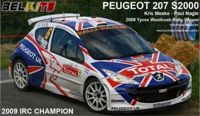 BELKITS 1:24 KIT AUTO PEUGEOT 207 S2000 WINNER YPRES WESTHOEK RALLY 2009 BEL-001 - Immagine 1 di 2