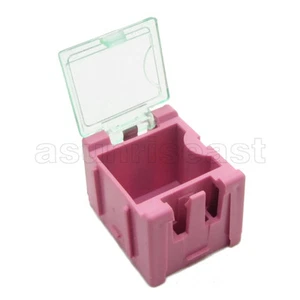10 x Pink Mini Composable Electronic Component Parts Storage Case Box SMT SMD - Picture 1 of 6