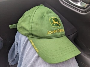 John Deere Owner’s Edition Hat Cap Adjustable Embroidered Logo Green 100% Cotton - Picture 1 of 9