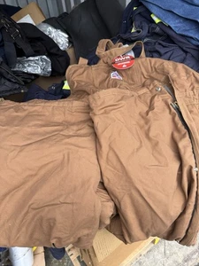 Bulwark FR gefütterter THERMO Latz Overall Ente Herren Größe 3XL RG braun Neu mit Etikett - Bild 1 von 3