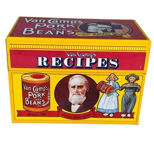 Vintage Van Camp's Pork & Beans Metal Recipe Box - Picture 1 of 7
