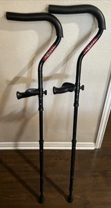 DonJoy Ergonomic Adjustable Crutches For 64” To 72” Height - Picture 1 of 13