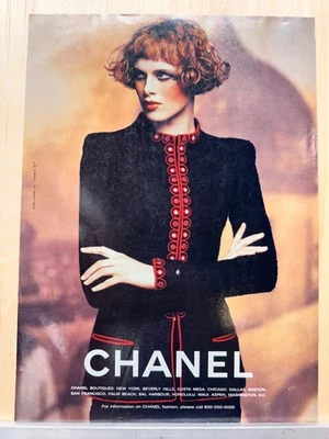 1997 Chanel Fashion Boutiques Vintage Print Ad Woman Is Black Suit - Image 1 of 3