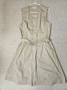 Derek Lam Collective Zip Up Sleeveless Trench Dress Shirt Dress IT 52 US 14 XL - Picture 1 of 12