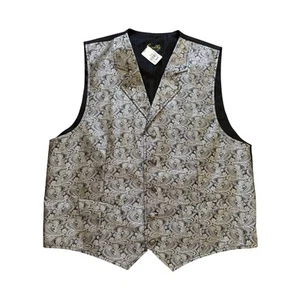 Gilet uomo Scully Paisley grigio con bottoni davanti nuovo con etichetta RW093-GRY - Large - Foto 1 di 3