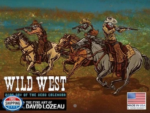 Calendario Salvaje Oeste Occidental 2026 Pared Mensual - Imagen 1 de 5