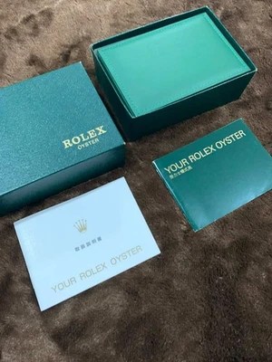 Genuine Rolex Watch Box Oyster Japan Vintage Green Box and Outer Box Booklet - Image 1 of 4