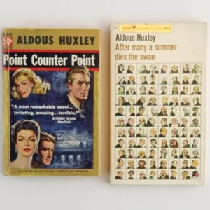 Aldous Huxley LOT of 2 Point Counter Point After Many A Summer Dies the Swan  - Foto 1 di 4