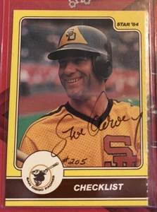 1984 STAR BASEBALL STEVE GARVEY SIGNED AUTOGRAPHED CARD #1 SAN DIEGO PADRES - Picture 1 of 2