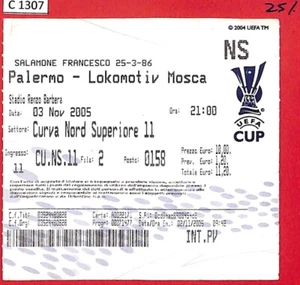 C1307 - BIGLIETTO CALCIO d'Epoca : PALERMO - Lokomotiv MOSCOW 2005 Coppa UEFA - Picture 1 of 1