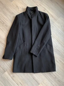 H&M Herren Trench-Coat Jacke Mantel Schwarz Wolle Größe 52 / L TOP Zustand!!! - Bild 1 von 7