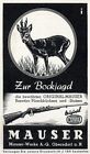 Fusil Mauser pour chasse au mâle 1938 publicité allemande Oberndorf publicité allemande