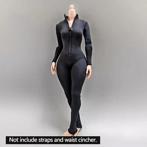 1:6 Black High neck sexy jumpsuit Bodysuit Clothes For 12" Action Figure Body - Picture 1 of 8