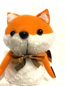 Stuffed Plush Animal Fox Harvest Table Decor Fall Thanksgiving 6" tall Orange - Picture 1 of 6