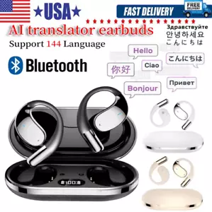 3-In-1 Smart Voice Translation Earbuds 150+ Languages Real Time Translator US - Picture 1 of 16