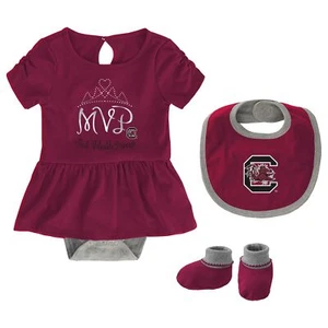Outerstuff NCAA Infant Girls South Carolina Gamecocks MVP Three Piece Set - Picture 1 of 9