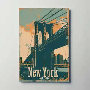 New York Brooklyn Bridge Vintage Poster - Picture 1 of 28
