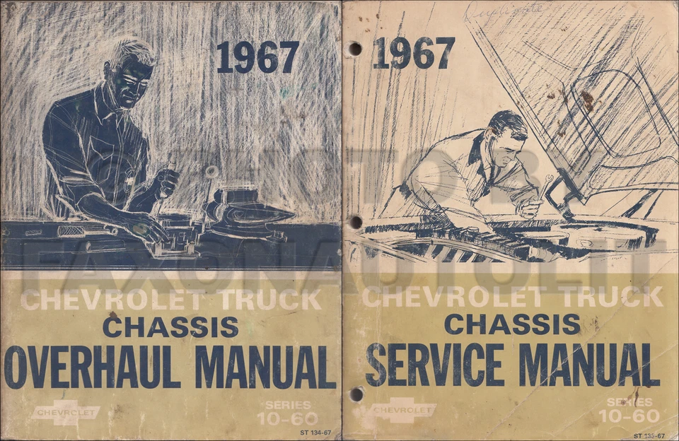 Chevy Truck Shop 1967 manual conjunto de 2 libros camioneta pickup original servicio furgoneta suburbana Foto 1 de 3