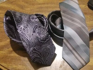 2 Krawatten für Herren Konvolut Carlo Mantini gestreift und Paisleymuster Markenlos  - Bild 1 von 6