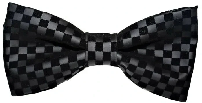 Pajarita negra sobre negra, pajarita de cuero negra, ¡NUEVA! PAJARITA DE CUERO NEGRA Foto 1 de 1