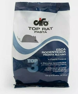 Cifo TOP RAT Veleno Per Topi Roditori 15 Bustine In Pasta 150g - Foto 1 di 1