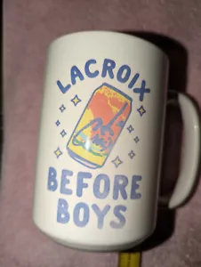 LaCroix Sparkling Water Mug Ceramic Coffee before boys lacrosse wisconsin girls - Picture 1 of 1