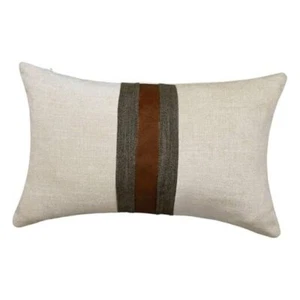Farmhouse Decorative Outdoor Throw Pillow Covers 20" x 12" (Pack of 1) Beige - Picture 1 of 7
