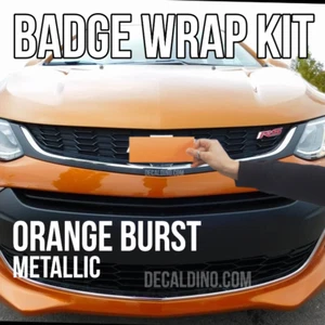 Orange Burst Car Emblem Wrap Kit -For Chevy Cruze BowTie Vinyl Badge Decal Sonic - Bild 1 von 3